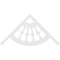 Ekena Millwork Pitch Classic Wagon Wheel Architectural Grade PVC Gable Pediment, 72"W x 36"H x 1"P (12/12) GPP072X036X100CWW - alternate 5
